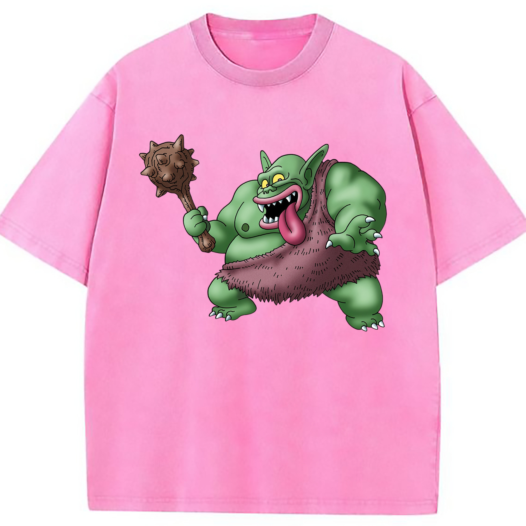 （画像用） ドラゴンクエスト Doragon Kuesuto Dragon Quest 綿100% ヴィンテージ風 半袖Tシャツ（フロントプリント）